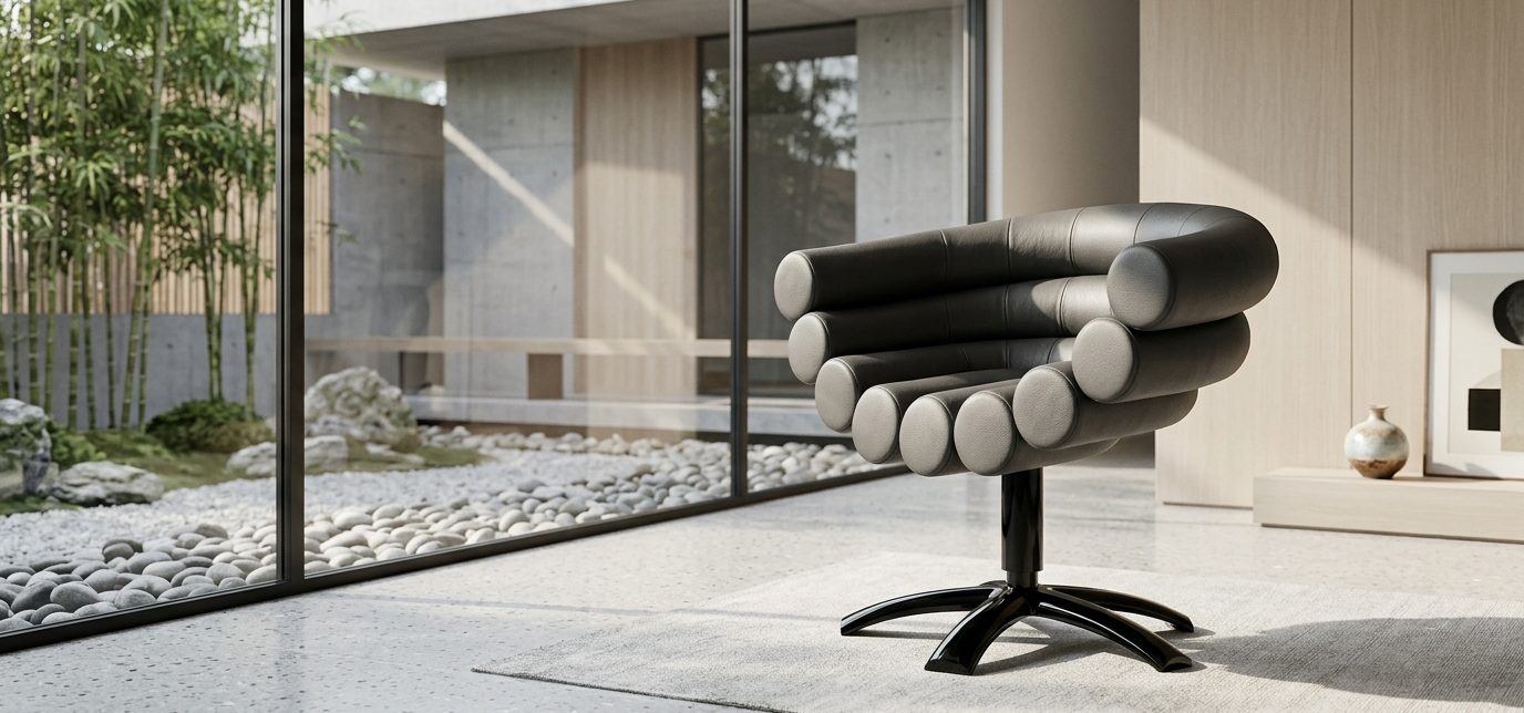 Leather lounge chair design