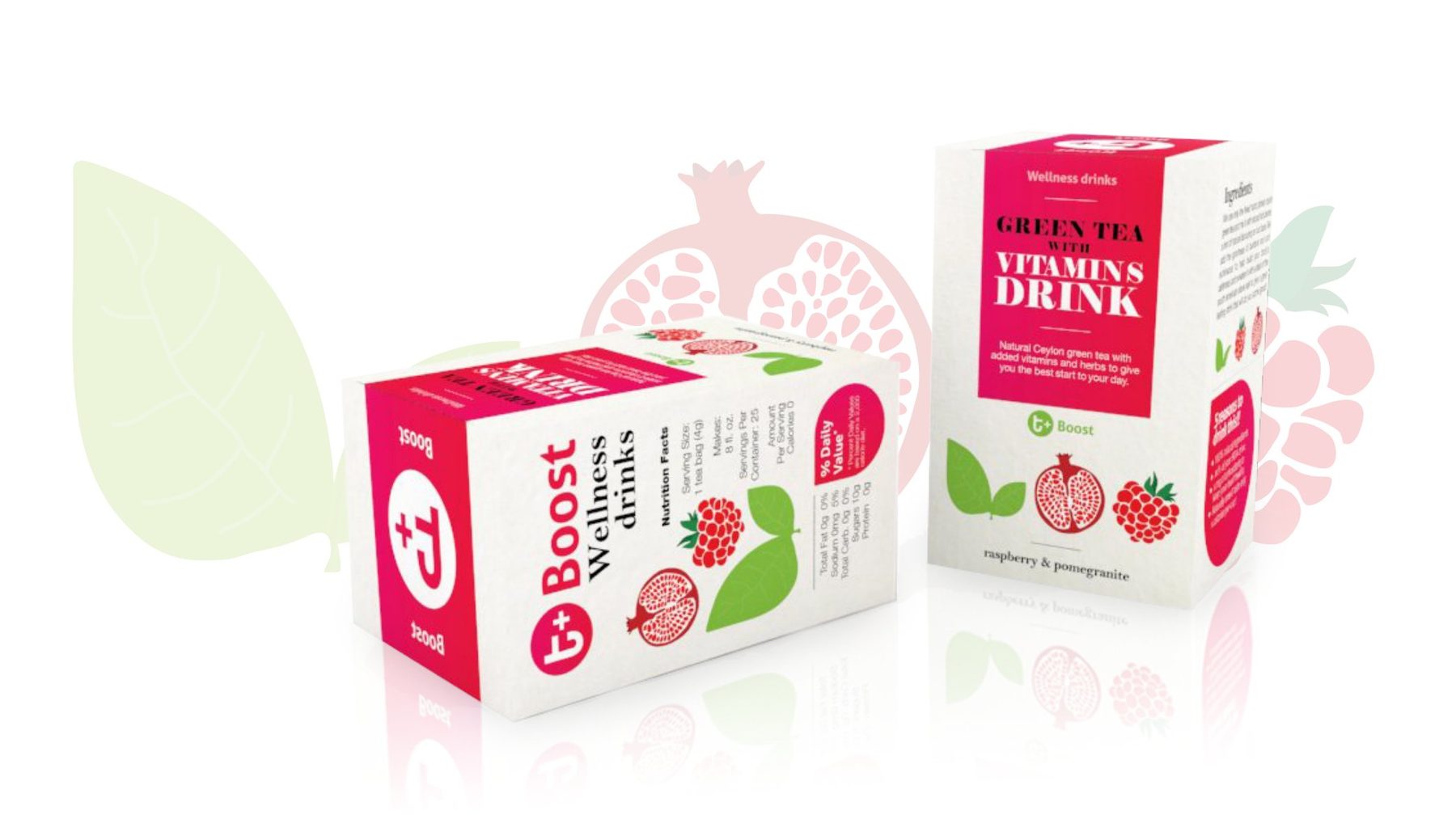 Boost wellness drinks — Packaging design