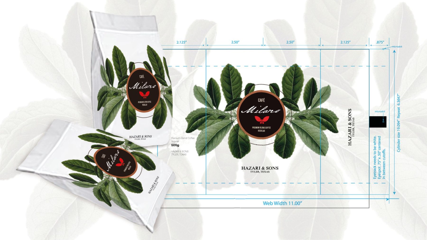 Café Milaro coffee — Packaging design · Hazari & Sons